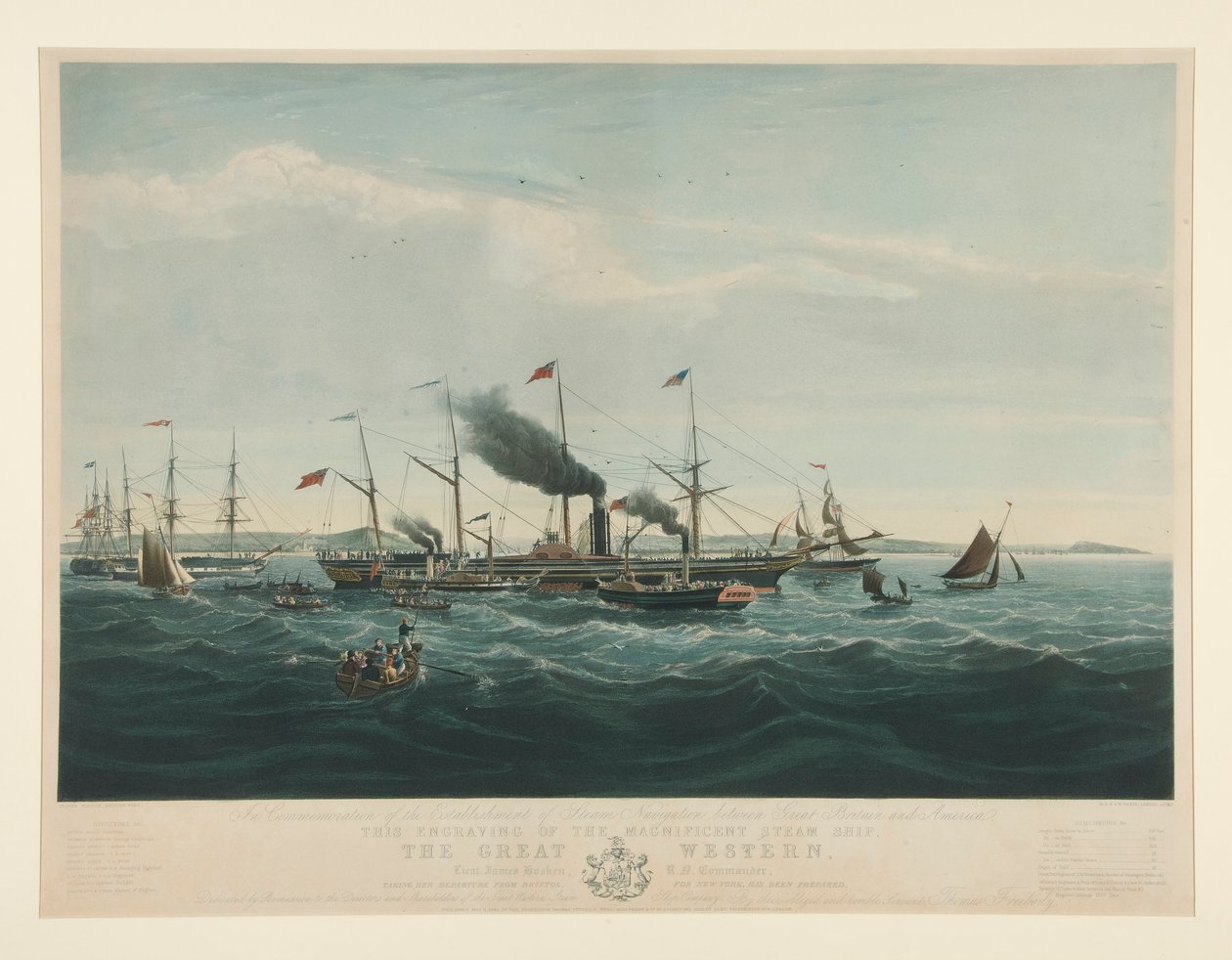 Till minne av etableringen av Steam Navigation mellan Storbritannien och Amerika av Richard Gilson Reeve