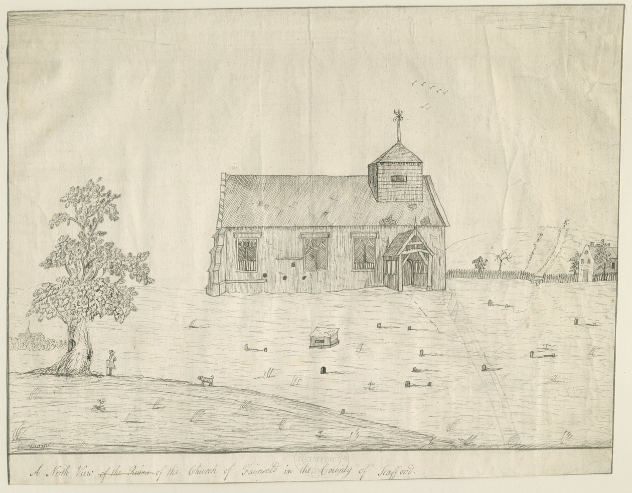 Farvälkyrkan: pennteckning, nd [?slutet av 1700-talet] (teckning) av Richard Greene