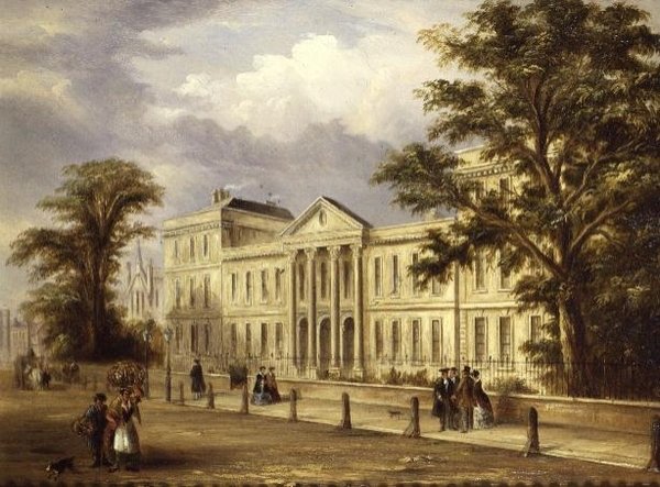 St. Andrews Street, Cambridge, Främre ingången till Emmanuel College av Richard Harraden