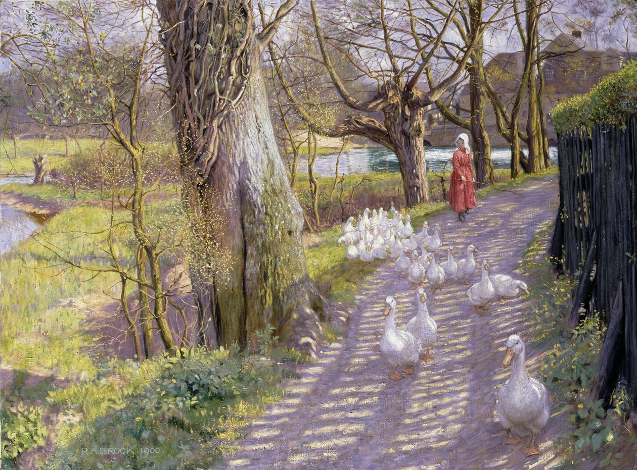 Stigen vid kvarndammen, 1900 av Richard Henry Brock