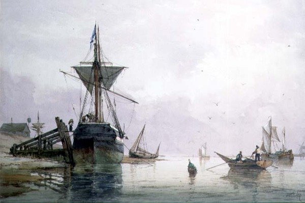 Shoreham (akvarell på papper) av Richard Henry Nibbs