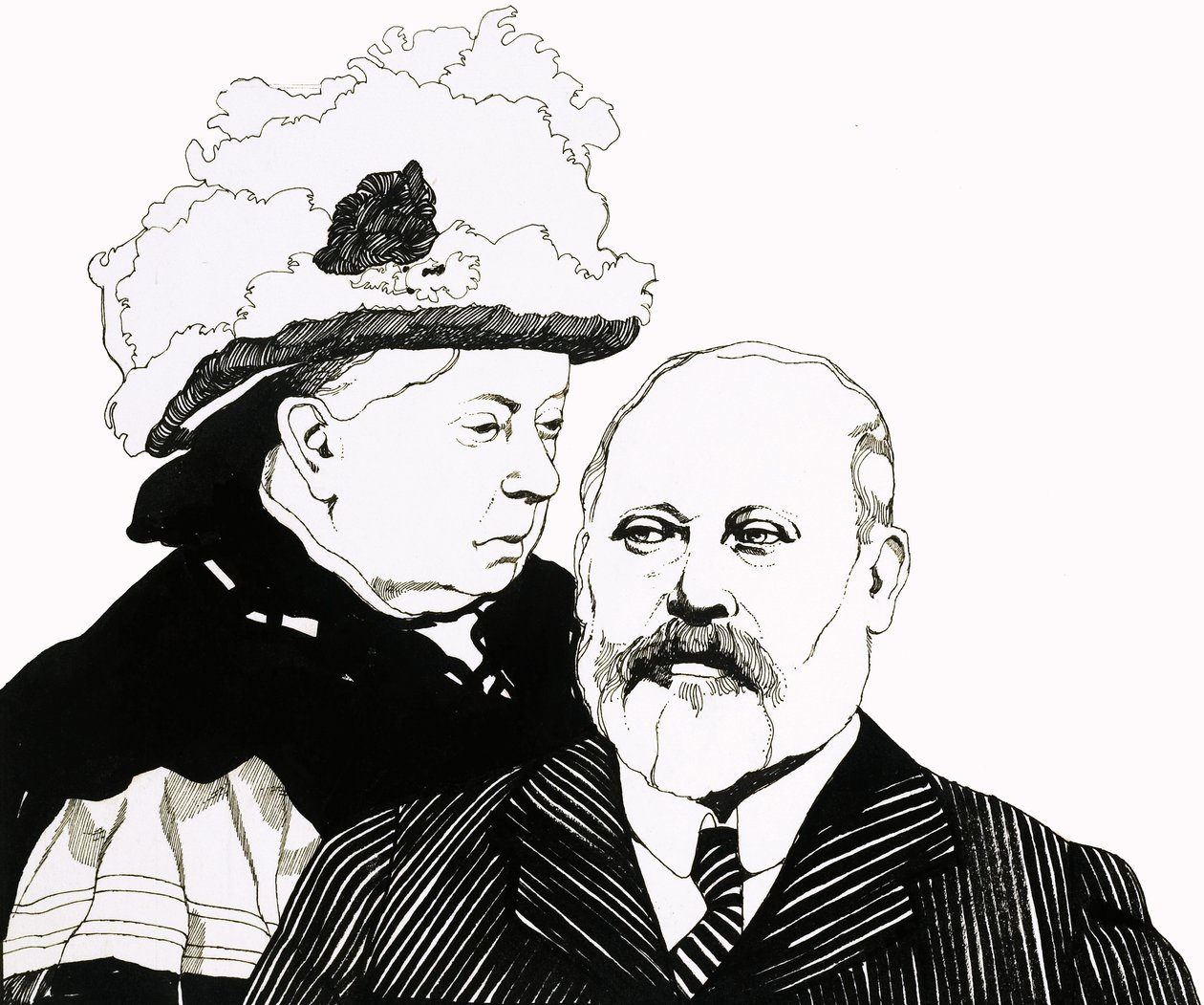 Drottning Victoria och prinsen av Wales, som snart skulle bli kung Edward VII av Richard Hook