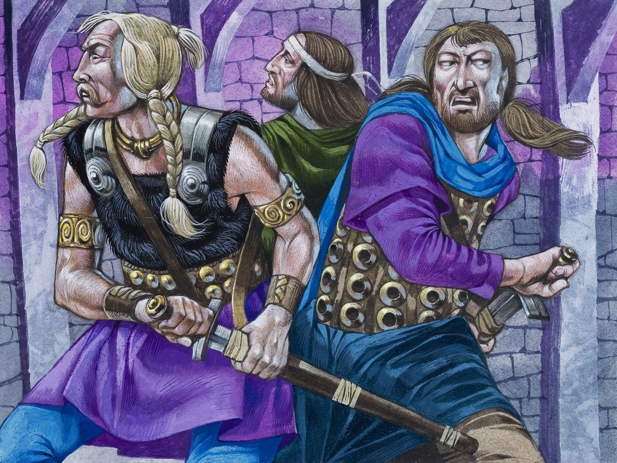 Sir Galahad, tillsammans med Percival och Bors av Richard Hook