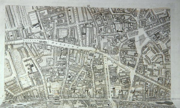Plan of the City of London, publicerad 1813 (gravyr) (se 247354-247357) av Richard Horwood