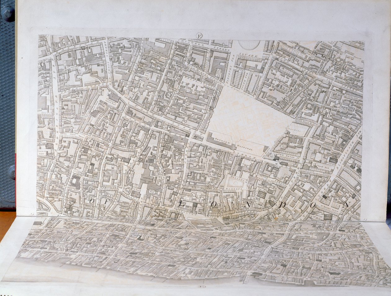 Plan över Londons stad, publicerad 1813 (se 247354-247356) av Richard Horwood