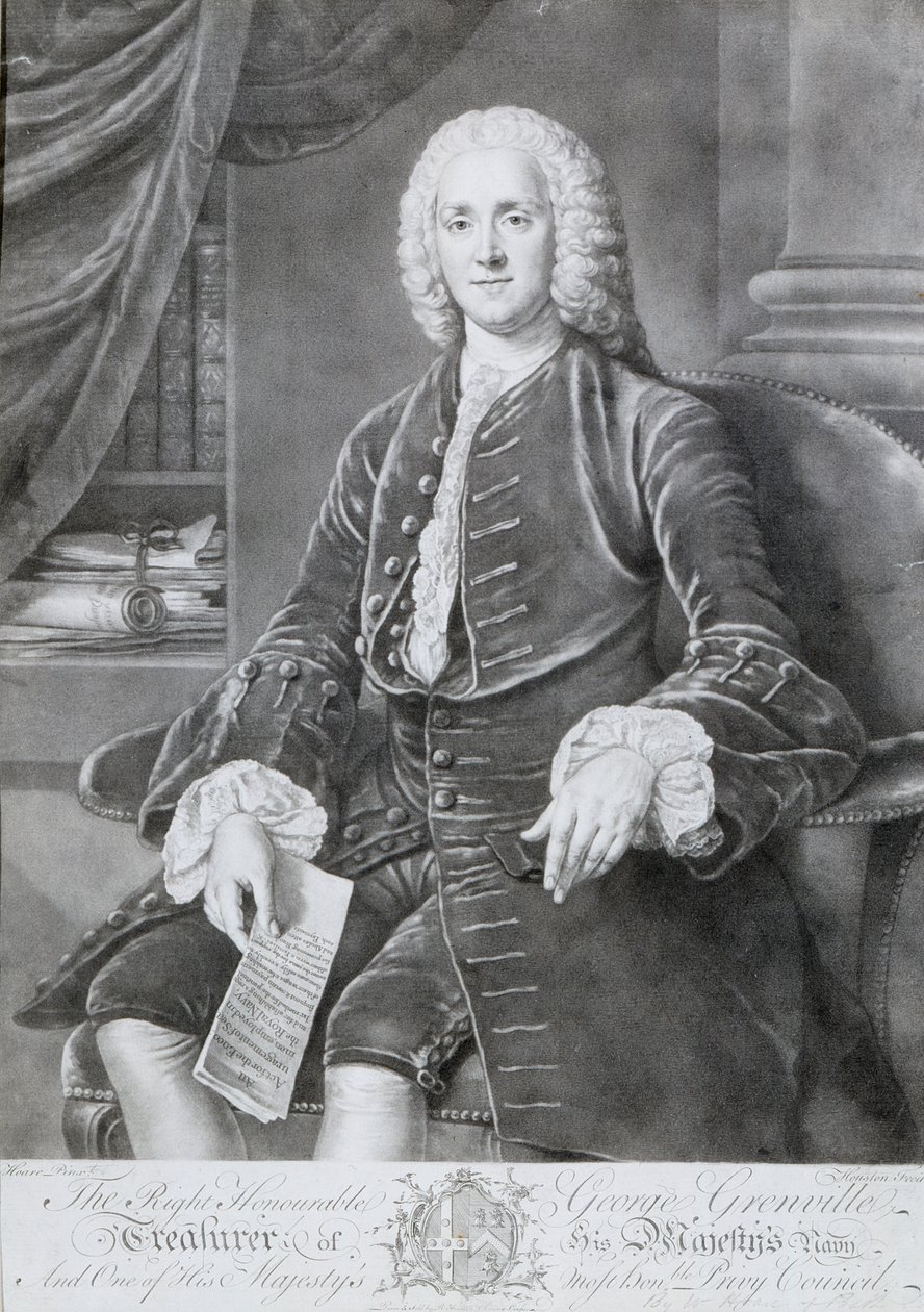 George Grenville (1712-70) (lito) av Richard Houston