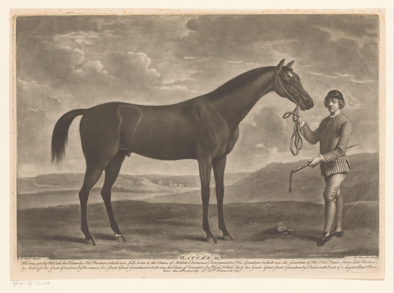 Racepaard med jockey Matchem (titel på objekt) av Richard Houston
