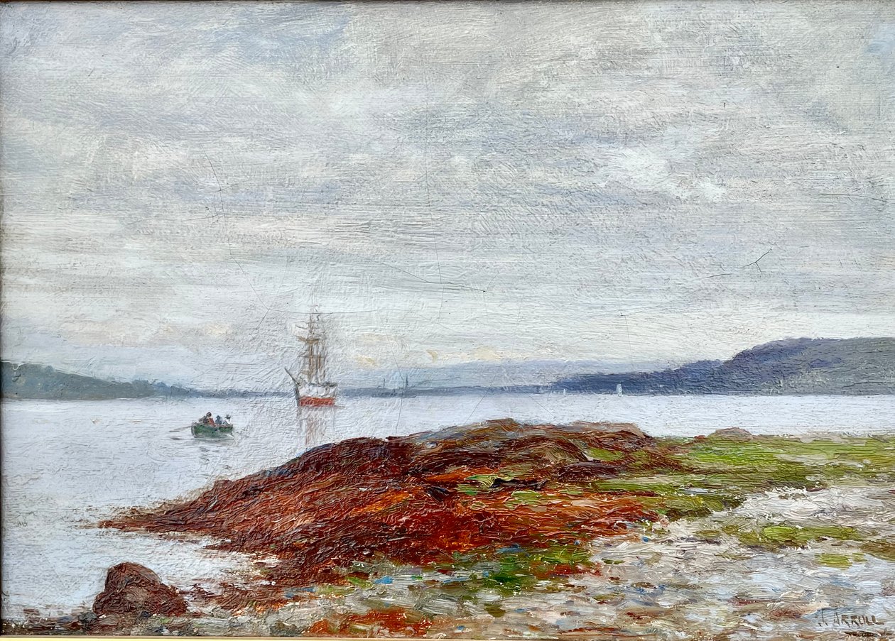 Rowing to Shore, ca 1900-10 (olja på duk) av Richard Hubbard Arroll