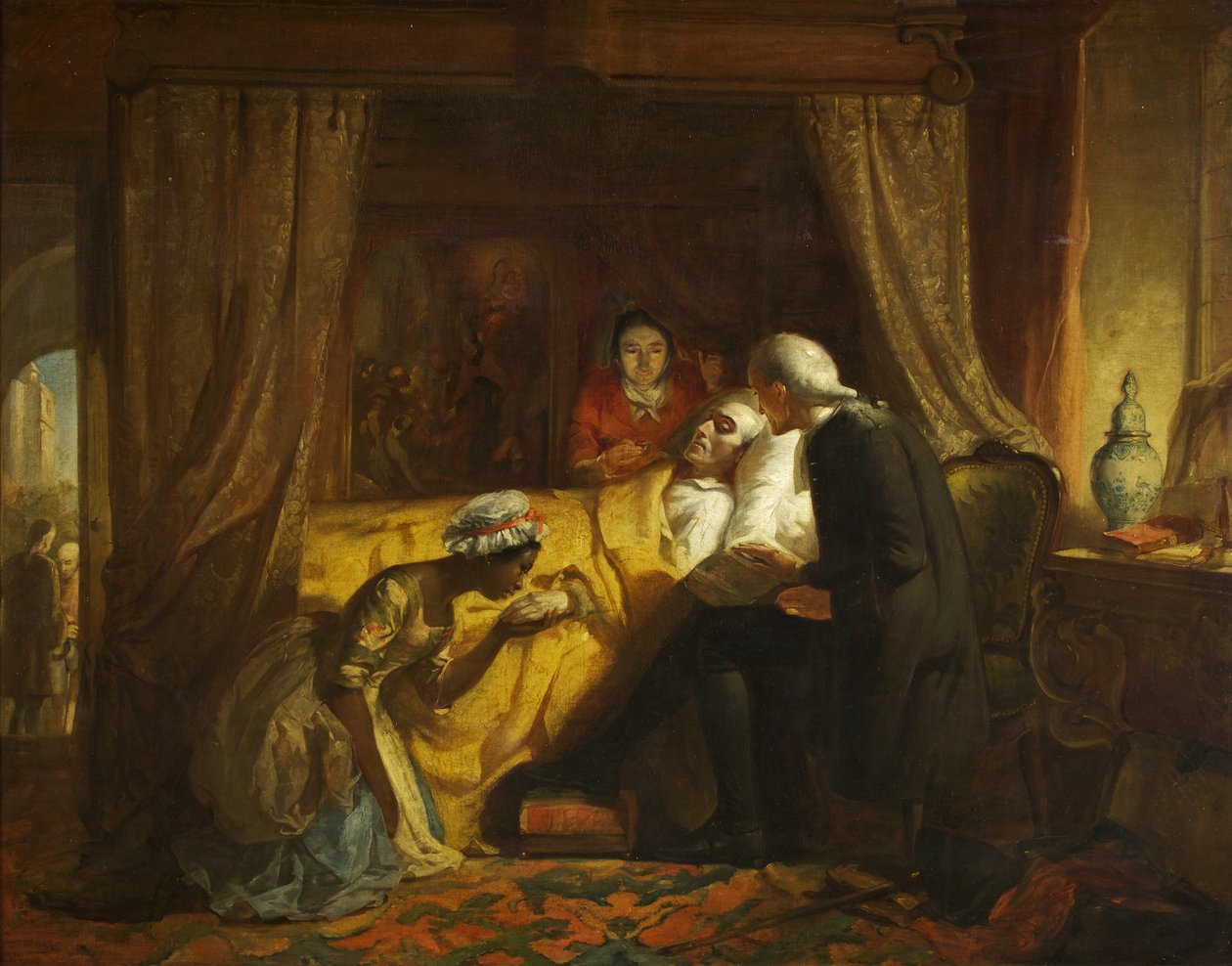 The Death of Edward Colston, c.1844 (olja på duk) av Richard J. Lewis