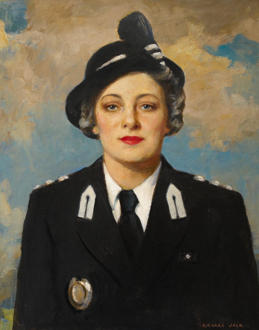 Muriel Elsie Gamage, ca 1950 (olja på duk) av Richard Jack