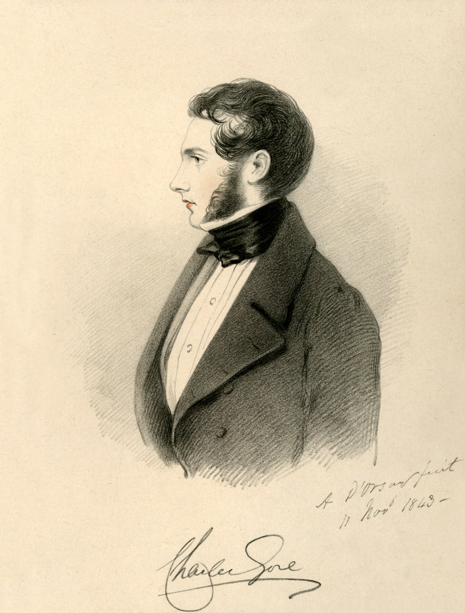 Hon. Charles Gore, 1843. av Richard James Lane