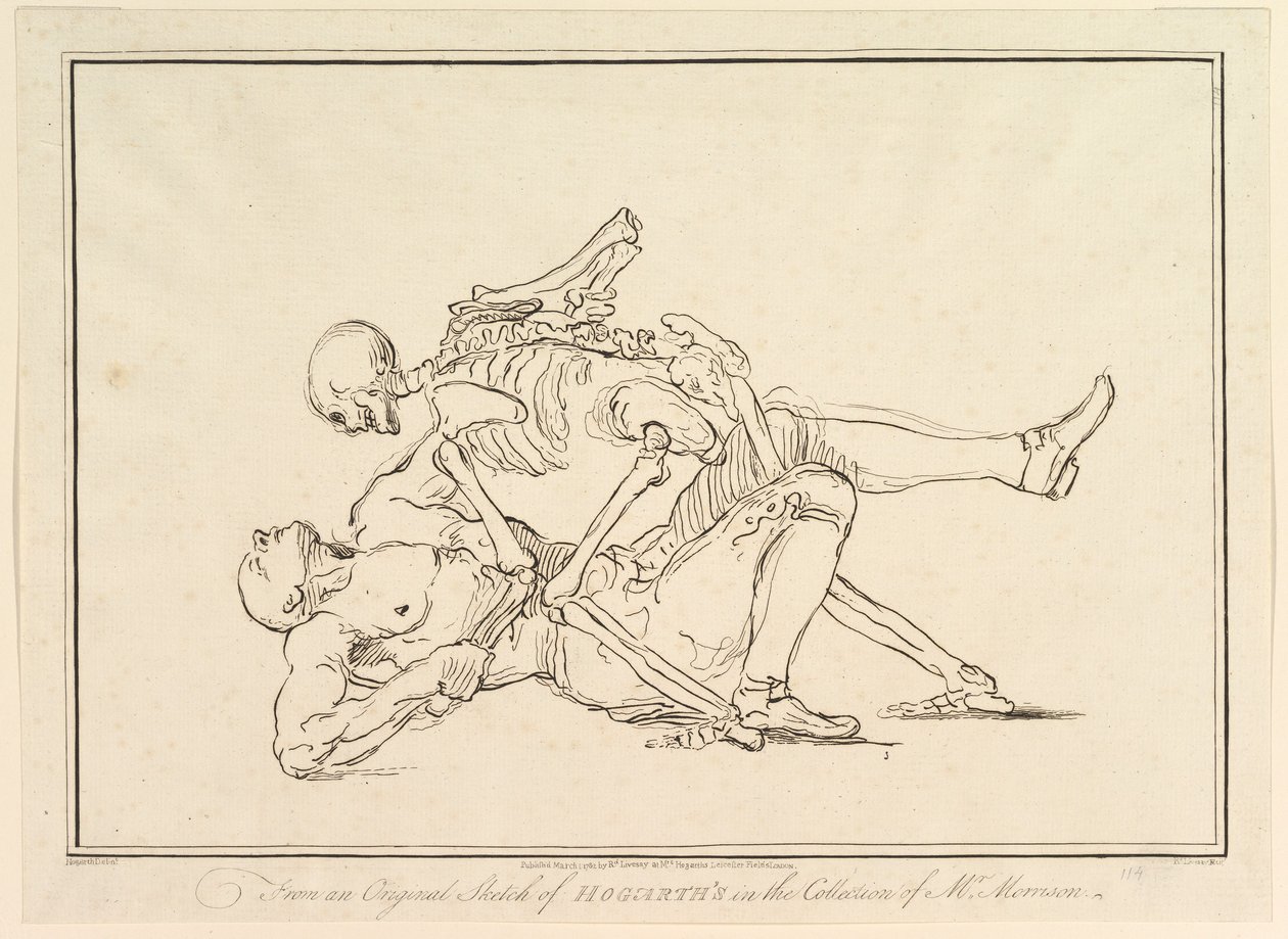 Från en originalskiss av William Hogarths i Mr. Morrisons samling, 1 mars 1782. av Richard Livesay