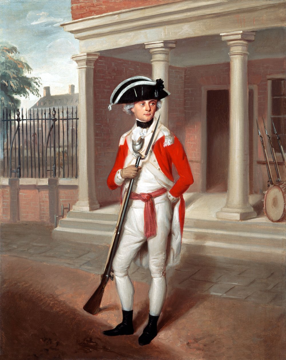 Löjtnant George Belson, Corps of Marines, Chatham, ca 1780 (olja på duk) av Richard Livesay