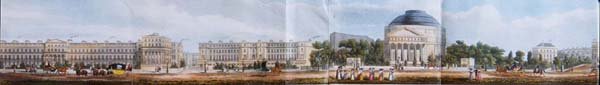 Cambridge Terrace, Colosseum och Clergy Orphan School, detalj från "A Panoramic View round the Regent