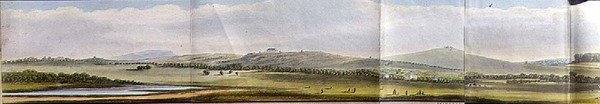 Harrow, Little Primrose Hill och Primrose Hill, detalj från "A Panoramic View round the Regent
