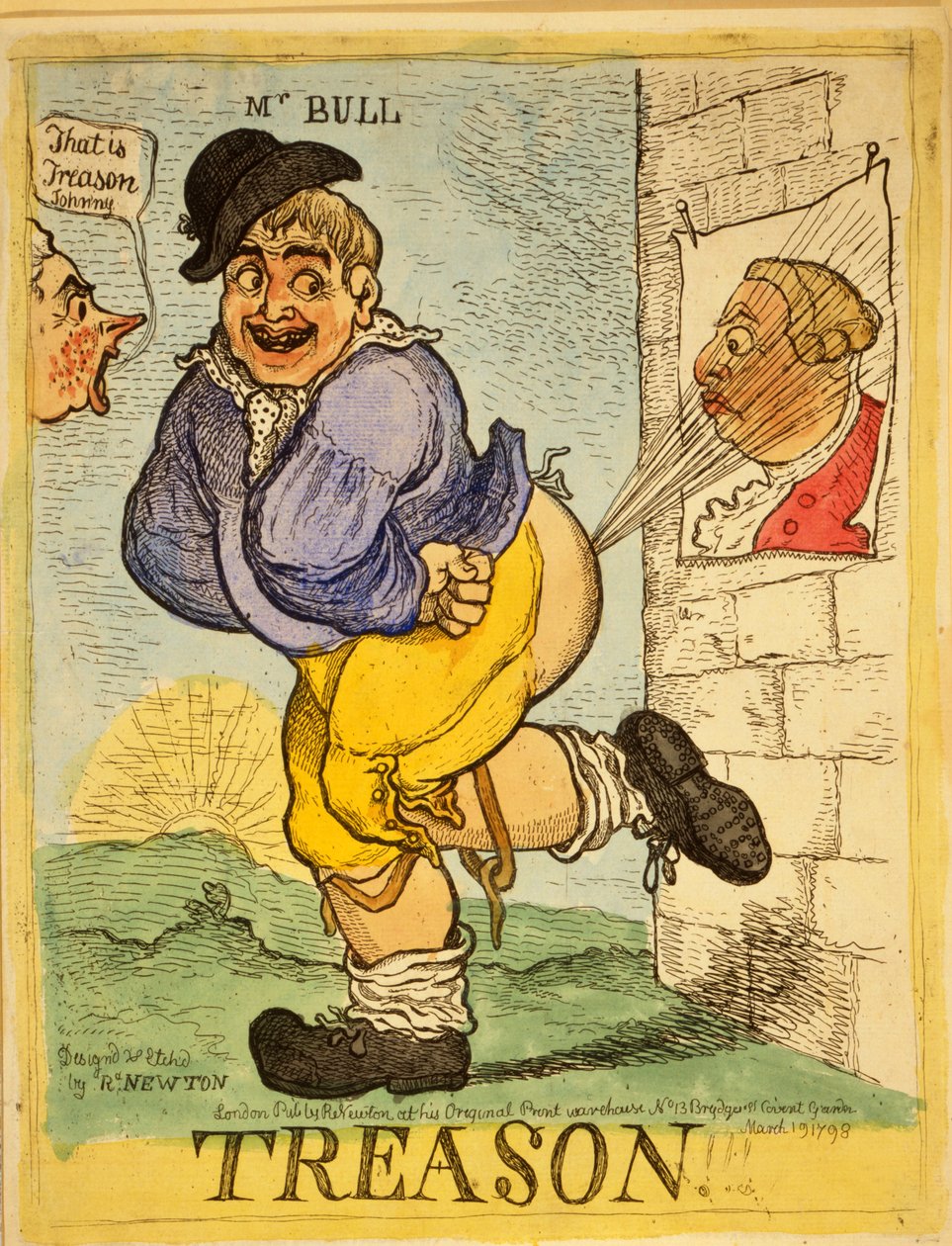 Treason, 1798 (handfärgad gravyr) av Richard Newton