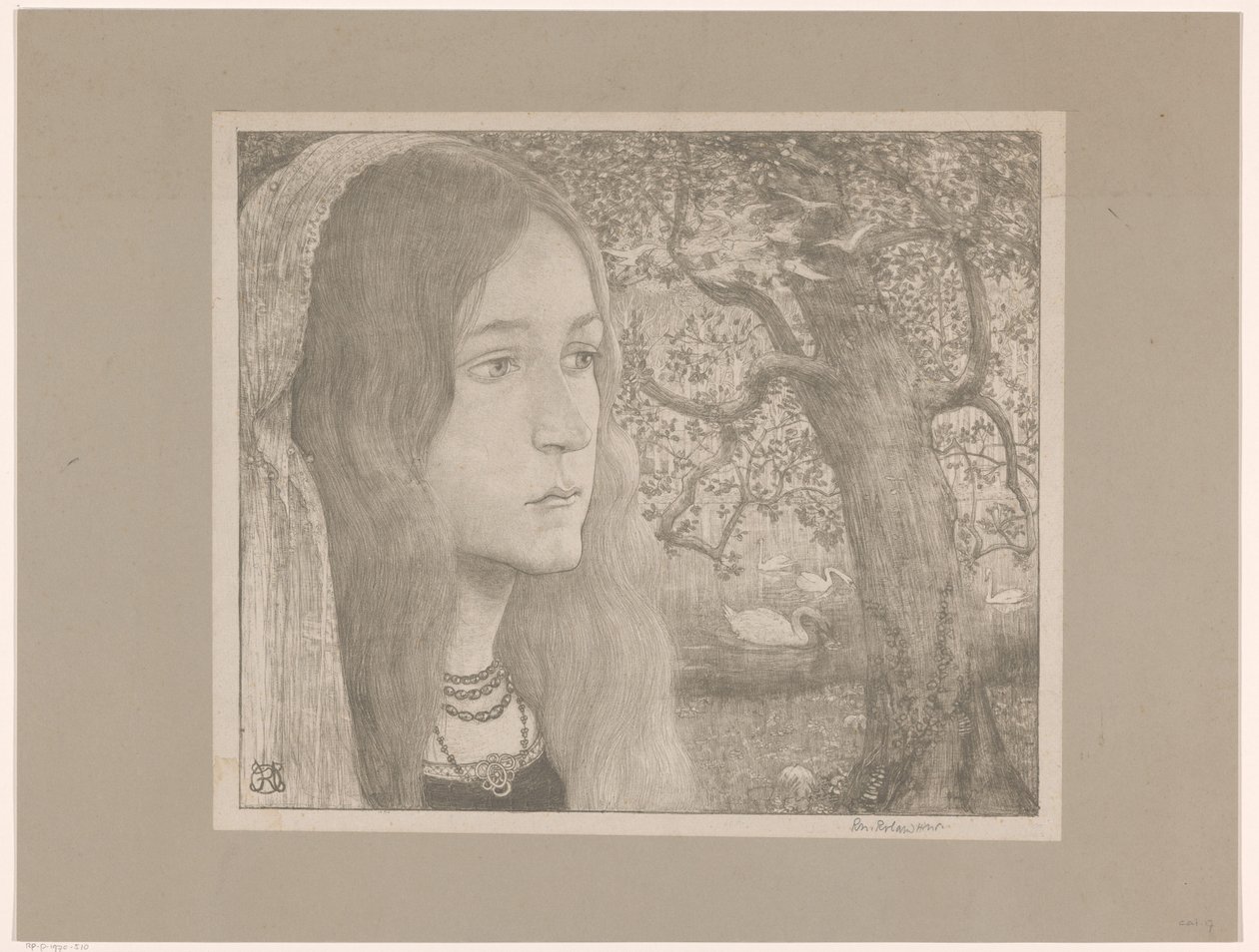 Helga tittar framåt Helgas bidrag (originaltitel) av Richard Nicolaüs Roland Holst (signed by artist)