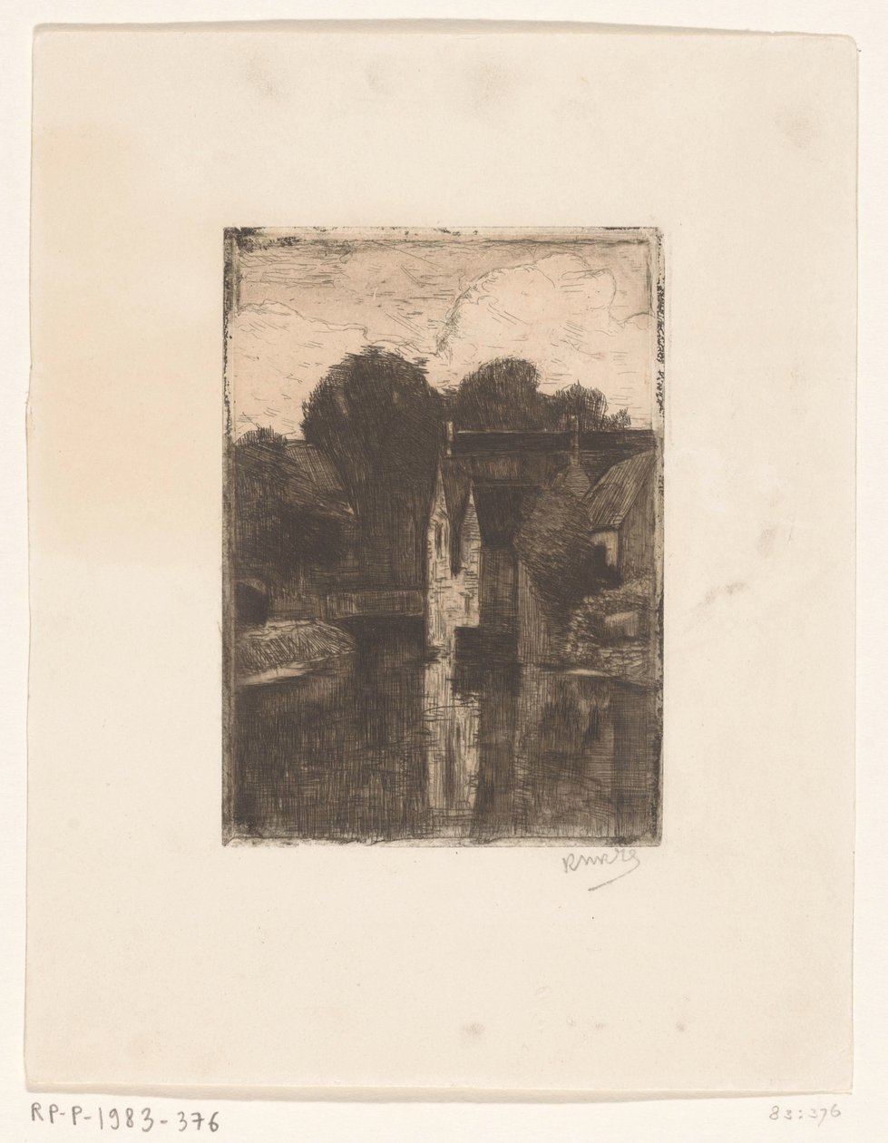 Hus på vattnet av Richard Nicolaüs Roland Holst (signed by artist)