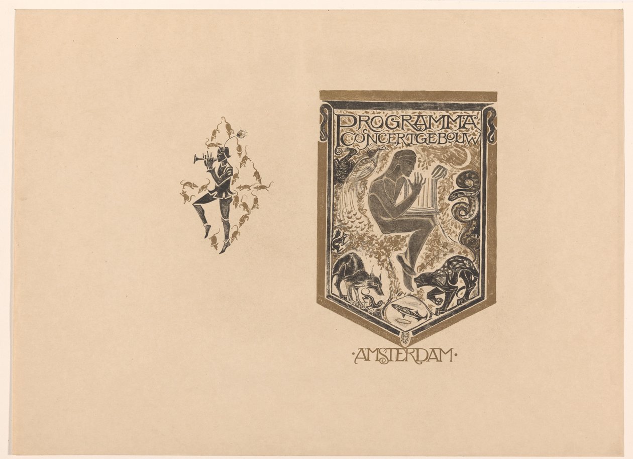 Omslagsdesign för: Concertgebouw Amsterdam Program av Richard Nicolaüs Roland Holst