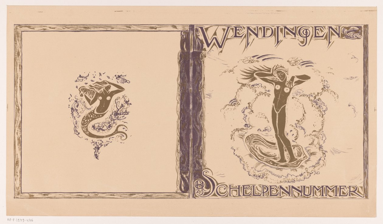 Omslagsdesign för: Wendingen, Skalnummer, 1923 av Richard Nicolaüs Roland Holst
