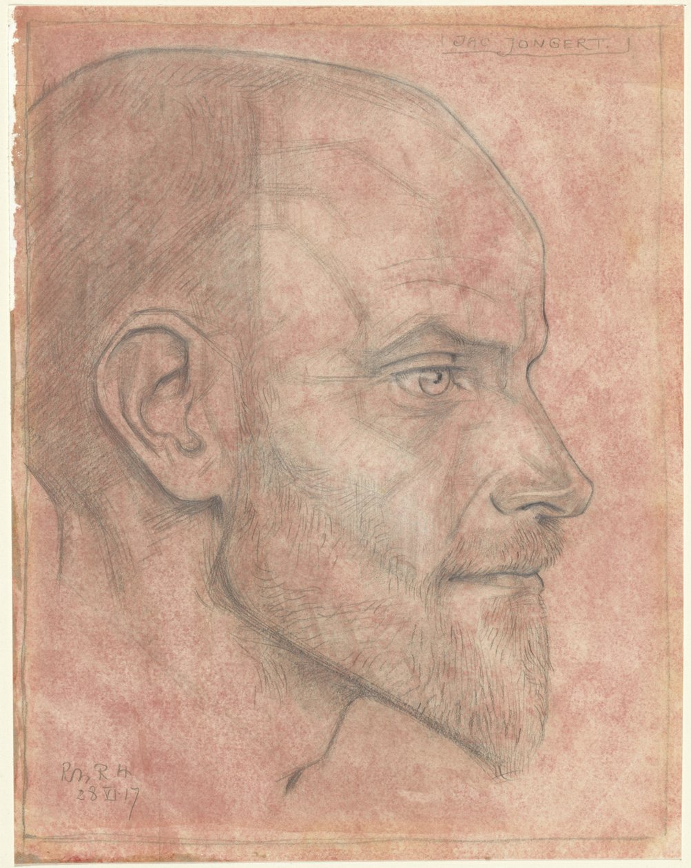 Porträtt av Jack. Jongert, från sidan av Richard Nicolaüs Roland Holst