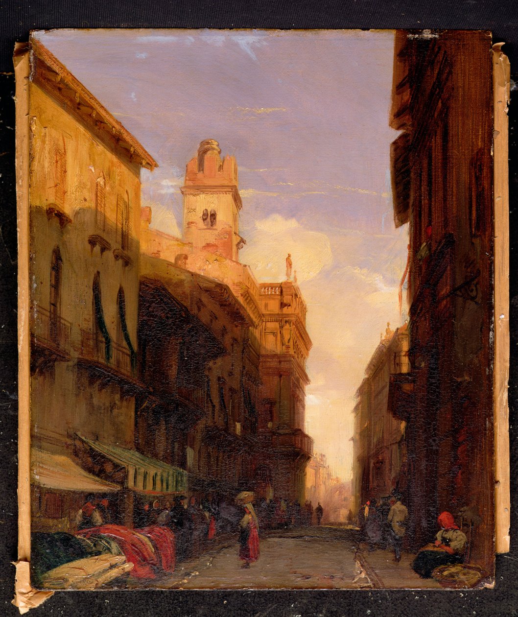 Utsikt över Prince Maffeis palats, Verona av Richard Parkes Bonington