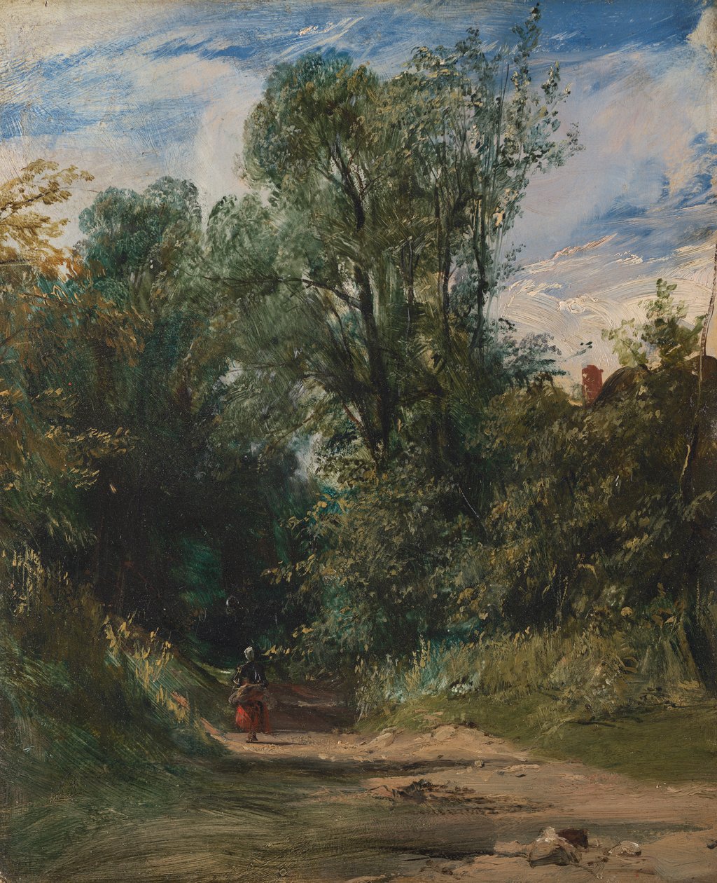 En trädbevuxen gränd av Richard Parkes Bonington