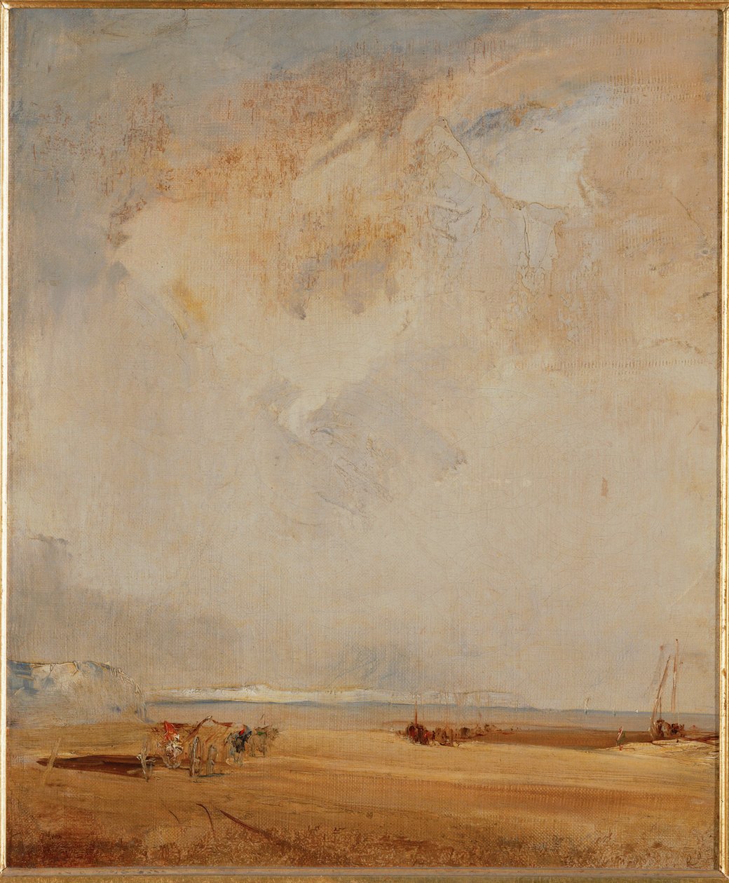 En vy över Normandies strand ... av Richard Parkes Bonington