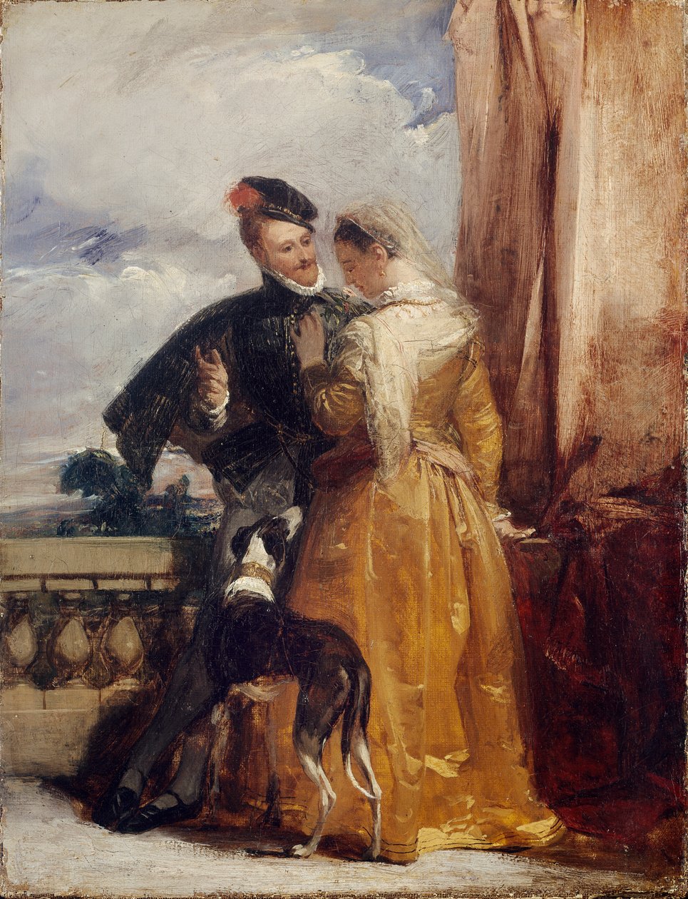 Amy Robsart och earlen av Leicester, c1827 av Richard Parkes Bonington