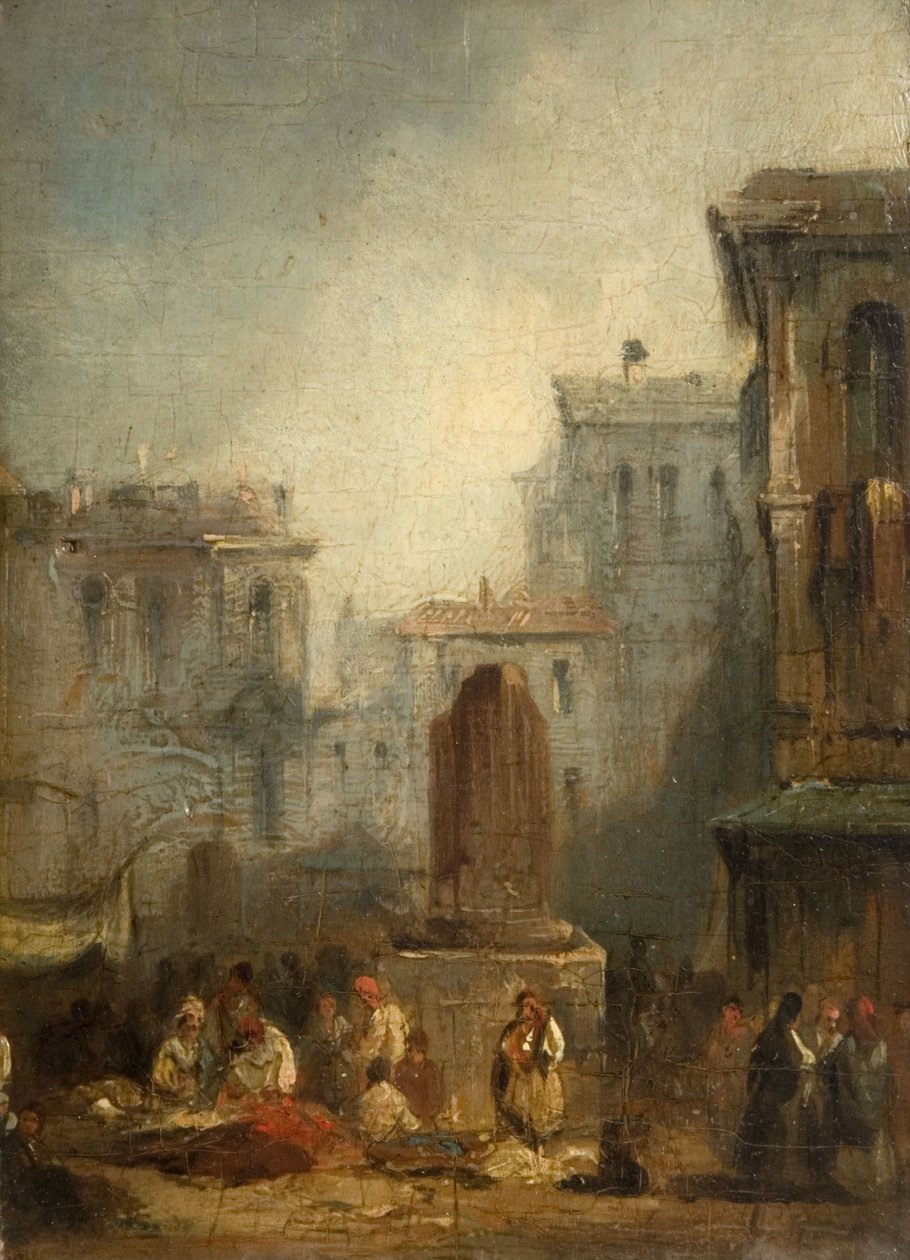 En italiensk stad, 1822-28. av Richard Parkes Bonington