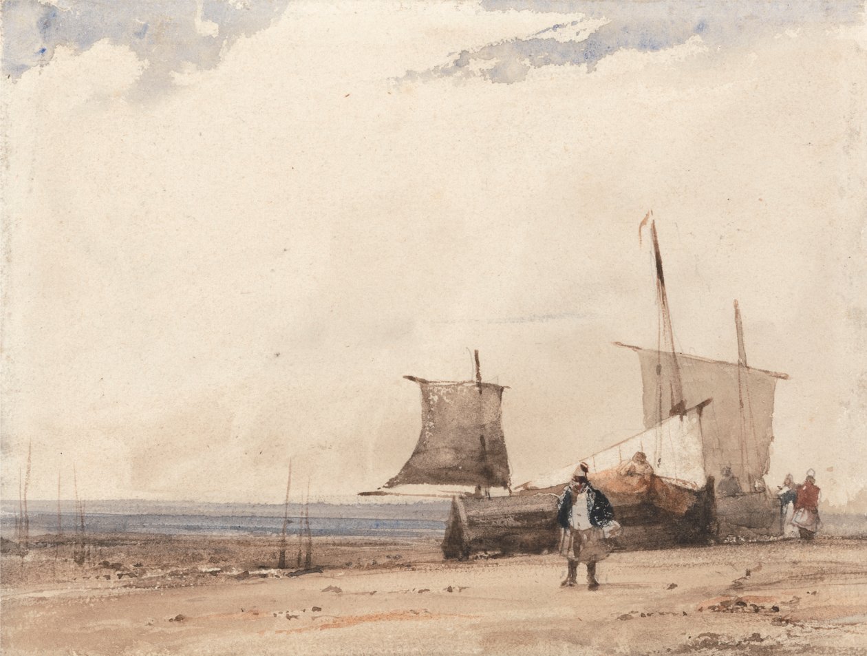 Strandscen av Richard Parkes Bonington