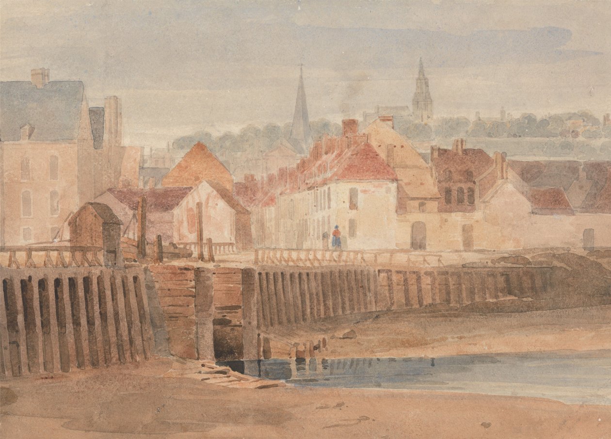 Hamnen i Boulogne av Richard Parkes Bonington