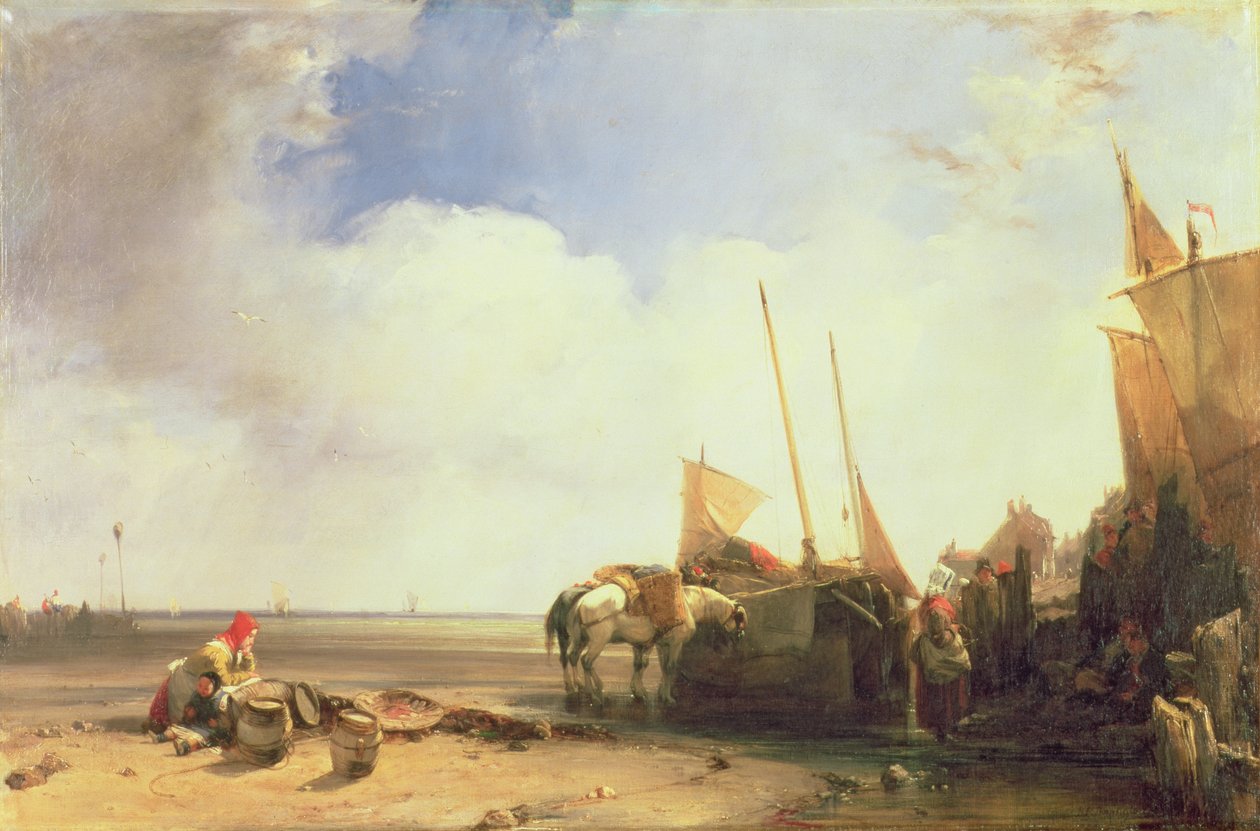 Kustscen i Picardie, ca 1826 (olja på duk) av Richard Parkes Bonington