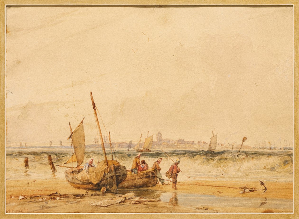 Le Crotoy av Richard Parkes Bonington