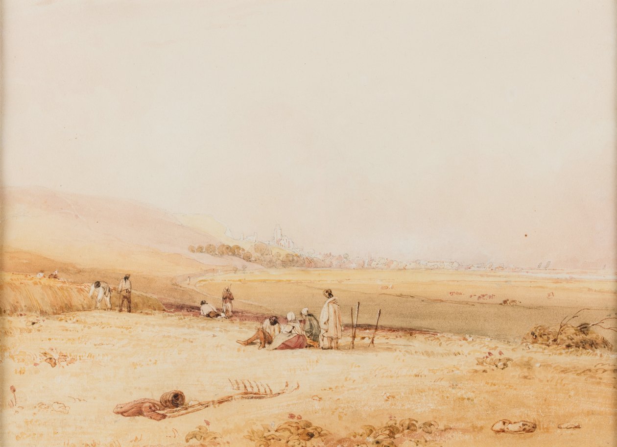 Le Treport sett från Eu-riktningen av Richard Parkes Bonington