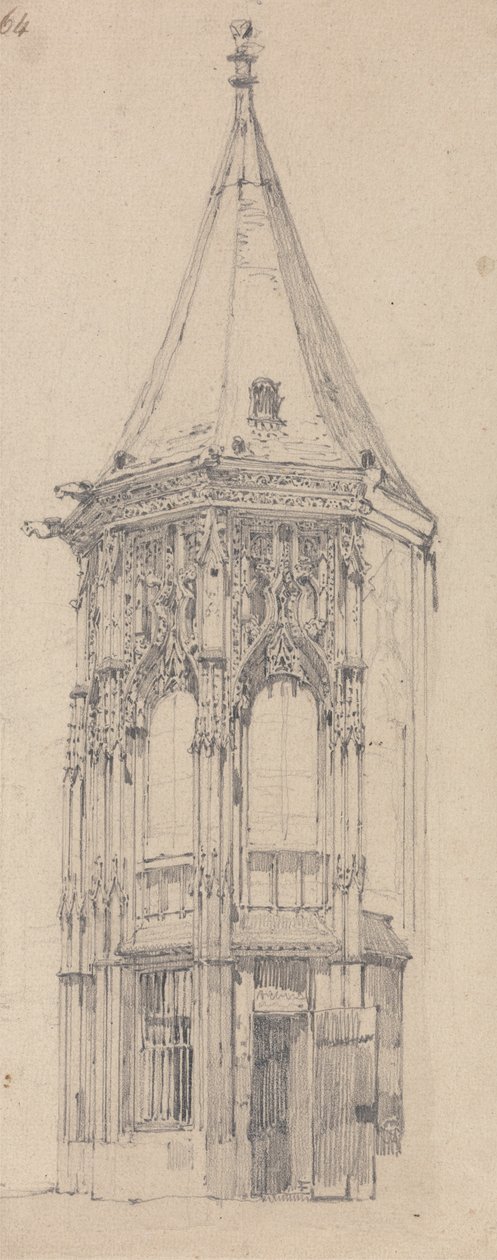 Domstolsbyggnad, Rouen av Richard Parkes Bonington