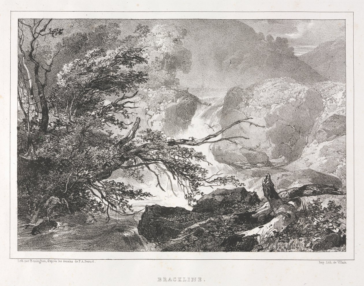 Pittoreska vyer över Skottland: Brackline av Richard Parkes Bonington