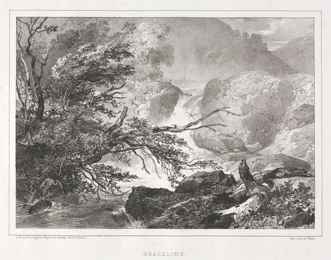 Pittoreska vyer över Skottland: Brackline, 1826. av Richard Parkes Bonington
