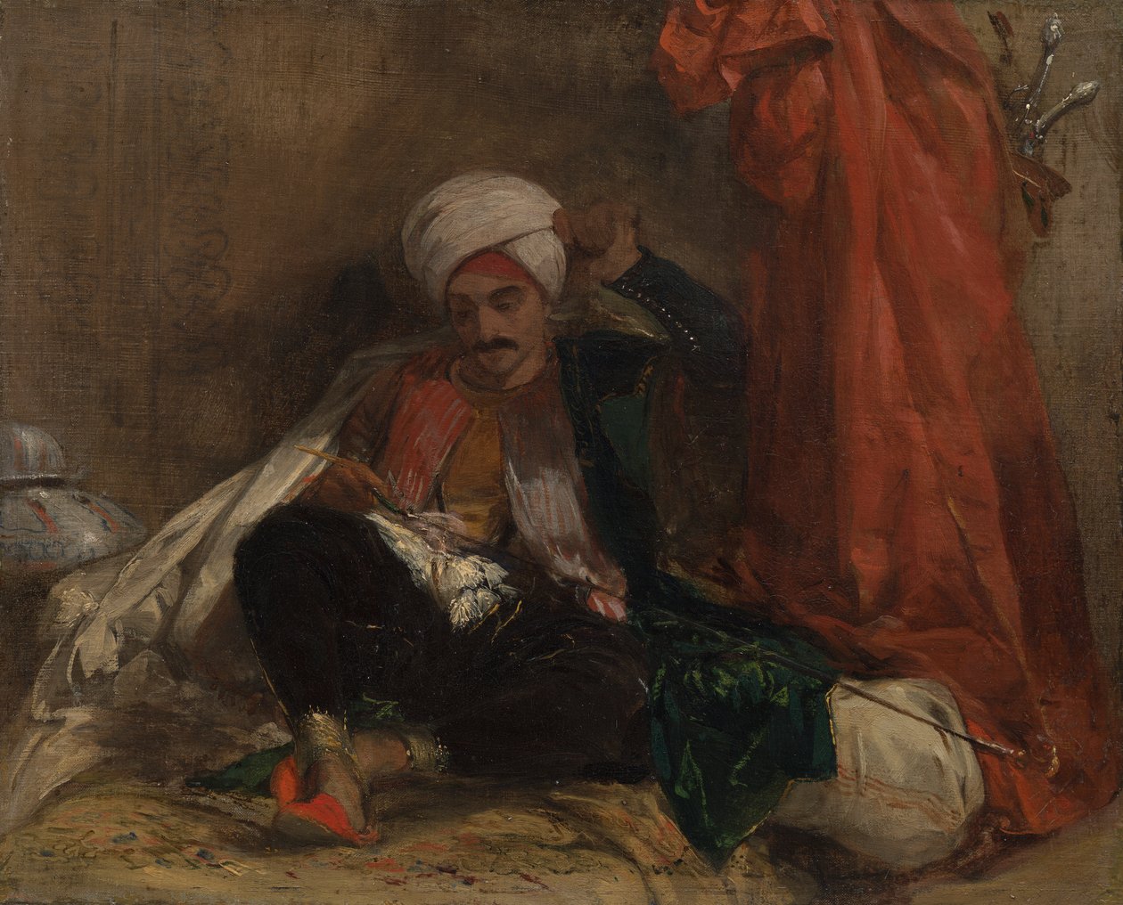 Sittande turk av Richard Parkes Bonington