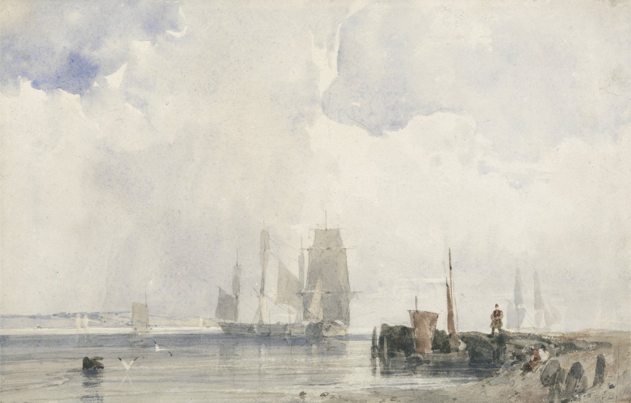 Frakt på en mynning (w/c över grafit på papper) av Richard Parkes Bonington