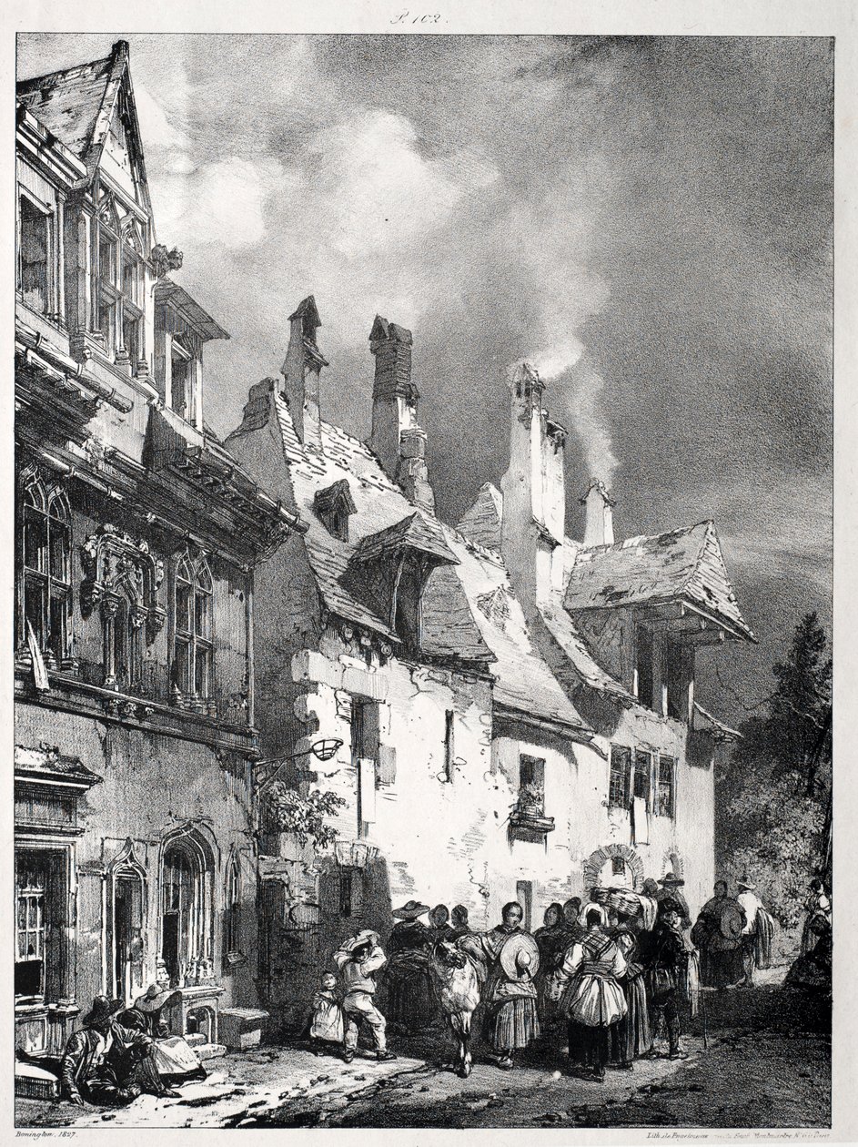 Gata i utkanten av Besançon, Frankrike, 1827. av Richard Parkes Bonington