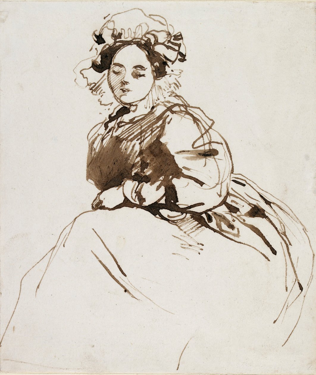 Studie av en sittande kvinna, c1820-talet av Richard Parkes Bonington