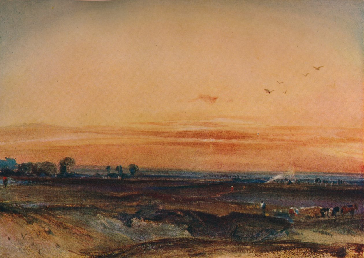 Solnedgång, 1826 av Richard Parkes Bonington