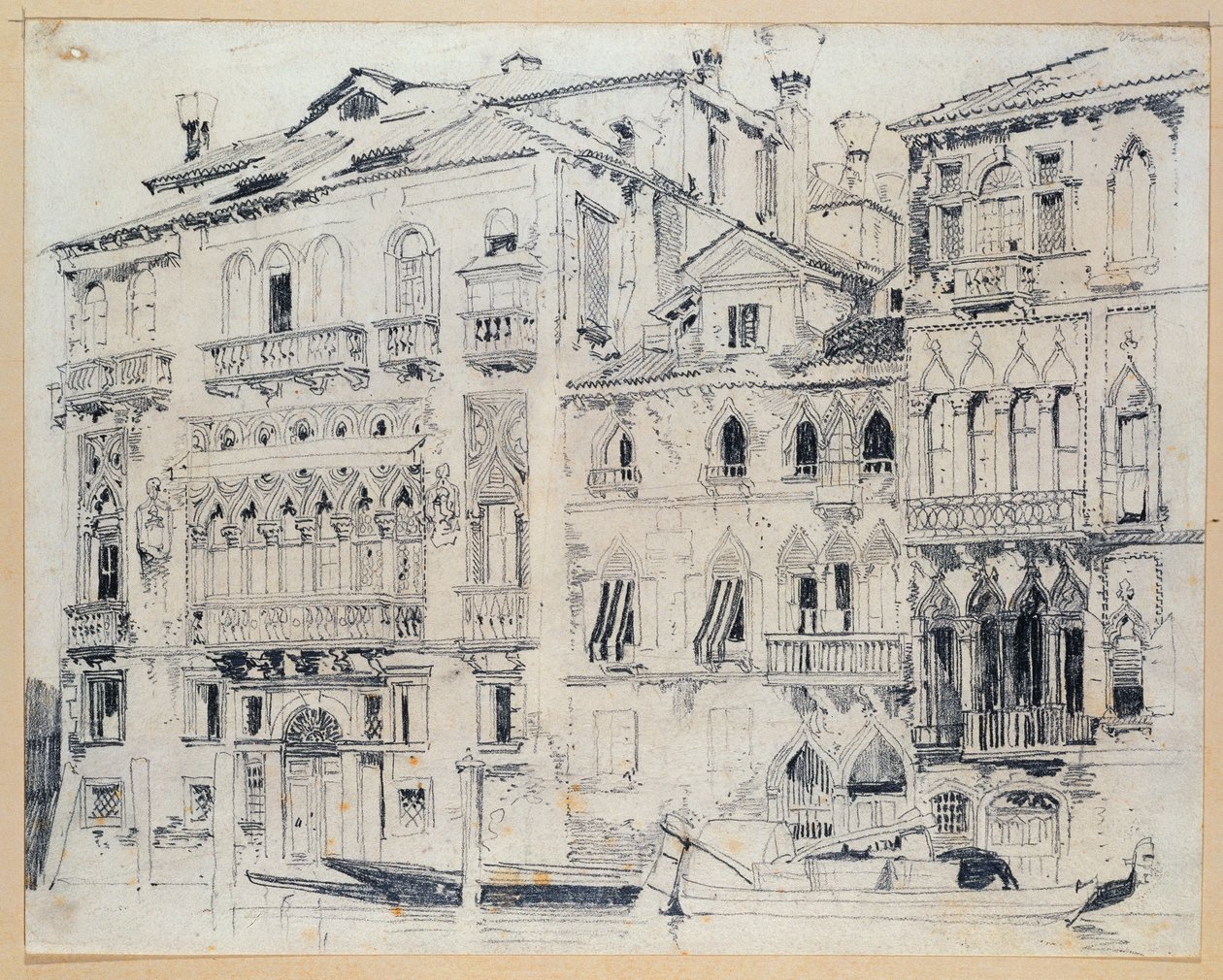 Canal Grande, Venedig, ca 1826 (penna) av Richard Parkes Bonington
