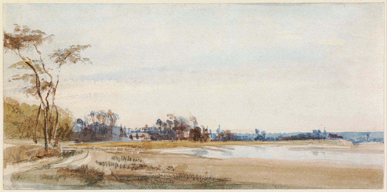 Saltmarkerna nära Trouville av Richard Parkes Bonington