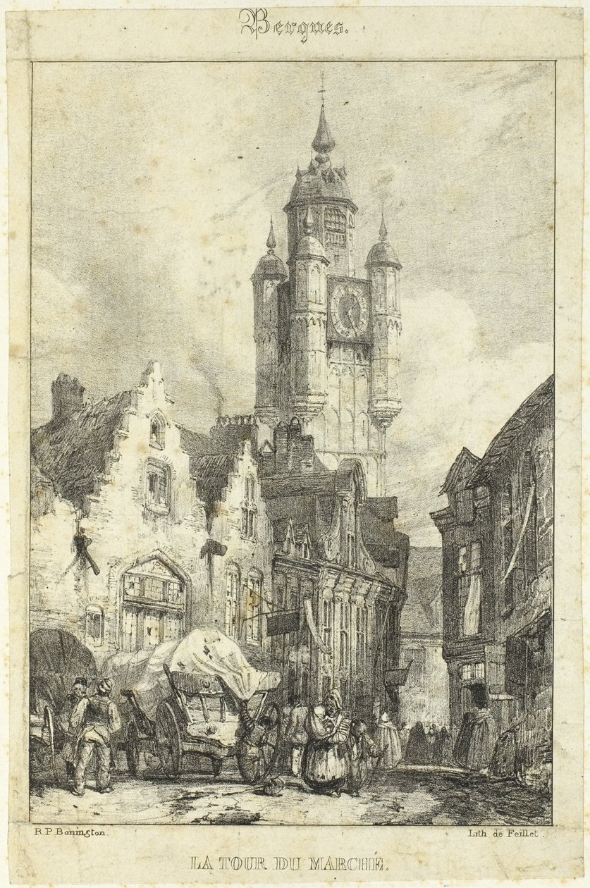 Tornets marknadsplats av Richard Parkes Bonington