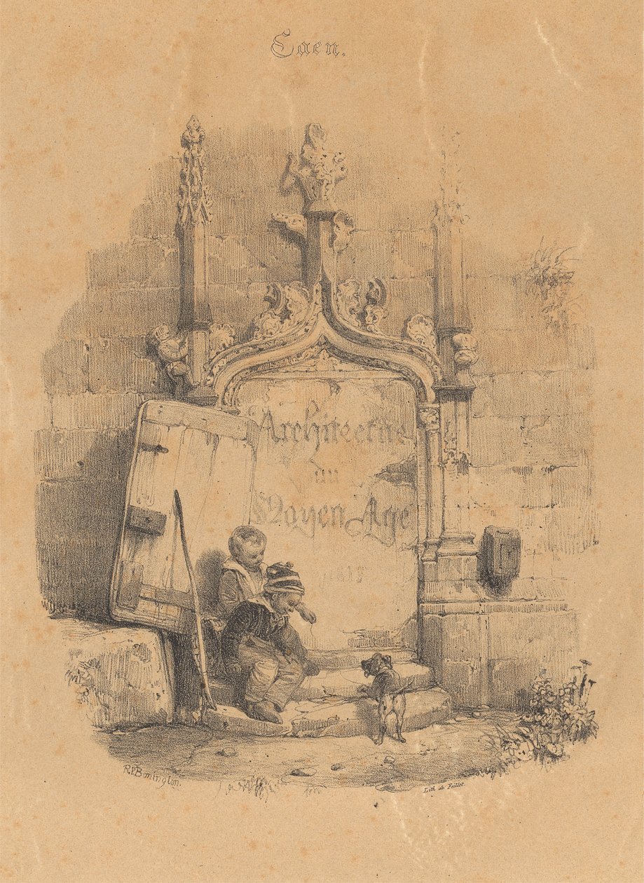 Titelsida till Restes et Fragments av Richard Parkes Bonington