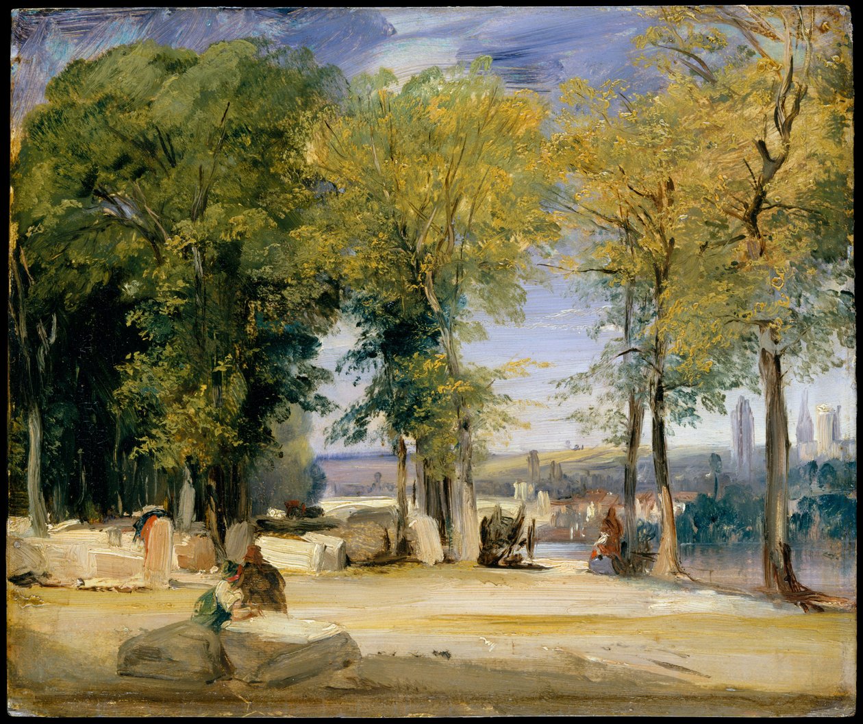 Utsikt nära Rouen av Richard Parkes Bonington