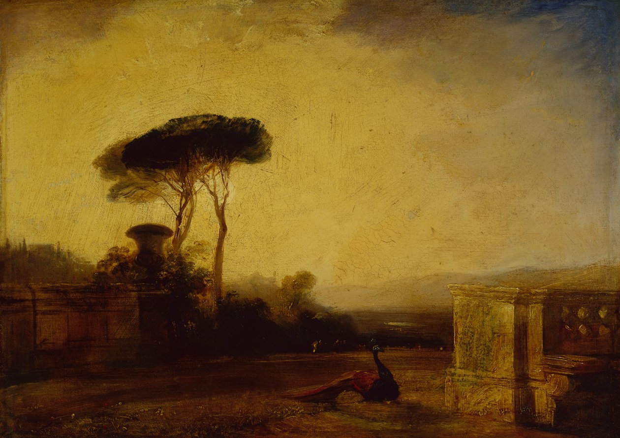 Utsikt över en villa nära Florens (olja på duk) av Richard Parkes Bonington