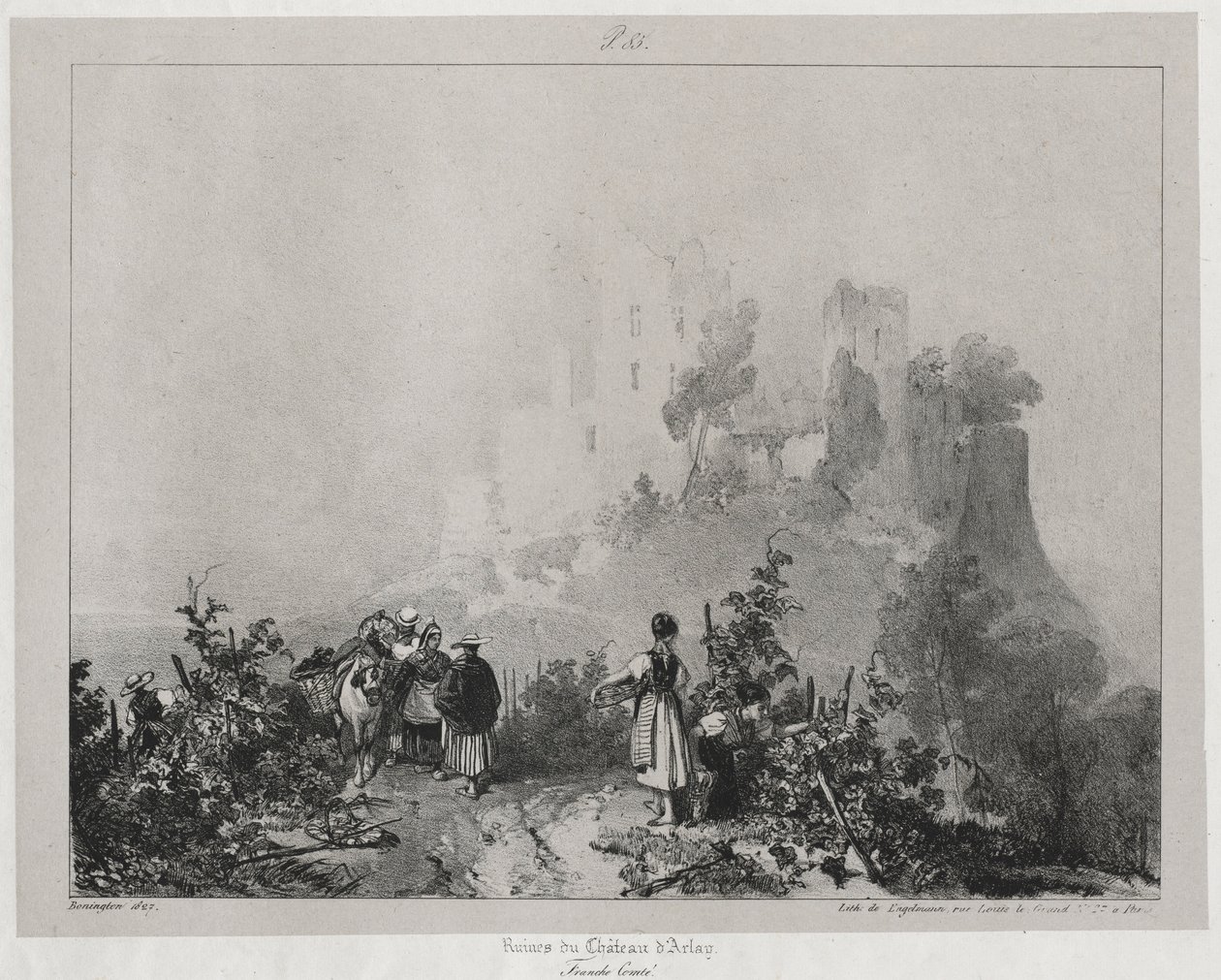 Pittoreska och romantiska resor i det antika Frankrike, Franche-Comté..., 1825. av Richard Parkes Bonington